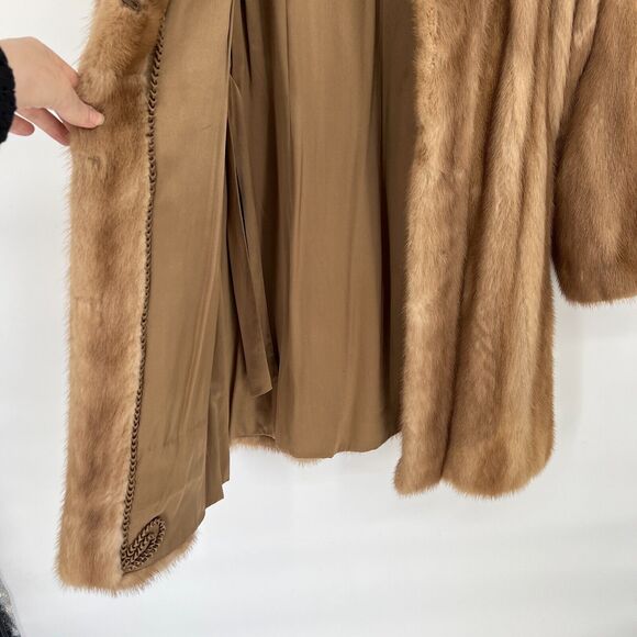 VTG The American Mink Coat EMBA Women M Fur Jacket Elegant Luxury Stroller Swing - Picture 12 of 14